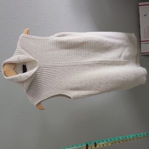 Cream Top Shop Sleeveless Turtleneck Sweater, 6